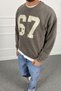 67 Printed Boxy Fit Sweatshirt - 6