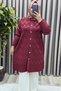 Women's Clothing Large Size Buttoned Cold Yarn Battal Waterway Knitwear Cardigan - 7