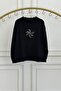 Flower Stone Embroidered Sweatshirt on the Front - 3