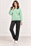 Women's Denim Shirt Collar Long Sleeve Oversize Knitwear Sweater - 6