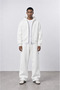Men's Basic Panda Oversize Zip Ecru - 5