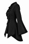 Premium Buttoned Front Thessaloniki Blouse Cardigan - Black - 4