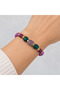 Purple Fuchsia Beaded Bracelet with Gold Detail – Colorful Stylish Daily Accessory