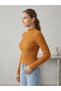 Ribbed Half Turtleneck Women's Sweater - 2