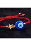 Red String Glass Evil Eye Bead Star Detailed Adjustable Women's Bracelet - 2