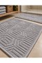 2-Piece Bathroom Mat Set Light Gray Soft Machine Washable 50X70 and 70X100 - 4