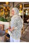 Oversize Premium Quality Leopard Pattern Knitwear Hijab Hooded Sweater - 3