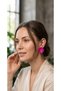 Fuchsia Flower Mini Studded Earrings - Cute, Non-Tarnish, Anti-Allergic, Colorfast, Stylish Gift, New Season Trend Women's Earrings