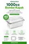 40 Pieces 1000 Cc Leak-Proof Transparent Pet Food Container with Flap Lid, Salad Appetizer Yogurt Takeaway Container