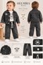 Baby Boy 3-Piece Denim Set - Denim Jacket, Printed Bodysuit and Denim Pants - 2