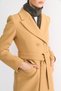 Camel Double-Breasted Belted Cashmere Coat - 3
