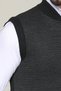 Anthracite Men's Knitwear Knitted Acrylic Winter Thick Textured Zippered Dad Vest for Middle Age and Above - 3