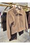 Mink Color Fur Jacket Plush Coat - 3
