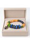 Blue Orange Green Beaded Butterfly Figured Bracelet – Bronze Detailed Bohemian Accessory - 2