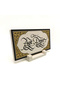 Name Can Be Written, Natural Stone Desktop with Illuminated Pattern Print