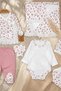 Momery & Coady Flora Series 7 Pieces 100% Cotton Lace Detailed Luxury Newborn Baby Girl Hospital Outfit - 4