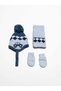 Kitti 0-12 Months Baby Boy & Child Fleece Scarf, Beanie, Gloves 3-Piece Set - 3