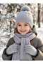 Kitti 4-8 Years Old Girl's Fleece Scarf Beanie Gloves 3-Piece Set