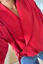 Red Shawl Collar Belted Double-Breasted Short Trench Coat, Coat Per9751 - 4