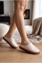 Beige Chenille / Ethnic Pattern Striped Plush Inner Lining Non-Slip Sole House Slippers - 2