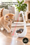 1 Piece Swan-Shaped Laser Cat Toy – Plastic Design Cat Toy with Interactive Food Compartment Laser Play