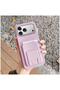 iPhone 18 Pro Compatible Case Flexstand Card Holder Silicone Case Rose Gold - 3