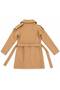Girl's Buttoned Trench Coat with Belt and Raincoat - 3