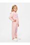 Girl's Tracksuit Set with Hoodie, Top and Bottom, Two-Thread Printed Pattern, Winter - 2