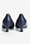 Women's High Heel Shoes Stiletto Square Toe Short Heel Leni Navy Blue - 5