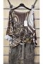 Italian Mercerized Blouse with Gilded Leopard Pattern