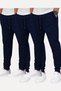 Set of 3 Unisex Regular Fit Ribbed Leggings in Black, Gray, Navy Blue, Colored Sweatpants, Sports Sweatpants