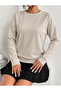 Women's Oversize Sweatshirt 2 Thread Oysho Fabric Crew Neck Basic Sweat - 4