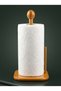 Bamboo Paper Towel Holder Square Base Countertop Roll Towel Stand 31 cm - 6
