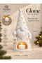 Glome Lighted Dwarf Tealight – Led Lighted 3D Printed Decorative Christmas and Home Decoration Object |   22 cm - 2