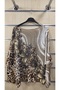 Italian Mercerized Blouse with Gilded Leopard Pattern - 5