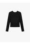 Viscose Slim Fit Long Sleeve Crew Neck T-Shirt - 2
