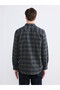 Ozmarka New Season Regular Fit Wool Blend Gabardine Men's Plaid Shirt - 4