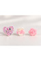 Pink Heart & Rose Figured Car Air Conditioner Ornament Set of 3 - 2
