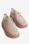 Women's Genuine Suede Loafer with Rubber Laces and Crepe Sole Olin Mink