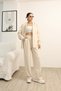 Oversize Hooded Zippered Wide-Legged Modal Fabric Sweat Suit - 2