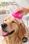 1 Piece Cat and Dog Washing Brush - Soft Plastic Cleaning Brush with Finger Ring Entry and Non-Slip Grip, Pet Bath Brush