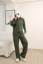 Oversize Hooded Zippered Wide-Legged Modal Fabric Sweat Suit - 3