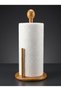 Bamboo Paper Towel Holder Round Base Countertop Roll Towel Stand 31 cm - 6