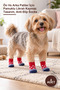 4 Pieces of Cat and Dog Anti-Slip Knitted Socks – Cotton Lycra Anti-Slip Design for Front and Back Paws, Anti-Slip Socks