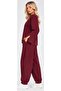 Textured Modal Crew Neck Set with Slit Details