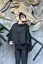 Cape-Style Buttoned Crew Neck Knitwear Cardigan Sun524 - 5