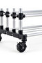 Vertical Rack with Wheels - 4-Tier Movable Clothes Drying Rack - Stainless Steel Hanging Garment Rack with Double Rails - Foldable Storage Organizer for Bedroom, Closet & Laundry Room - 3
