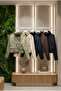 Women's Gabardine Stand Collar Double Button Short Jacket - Slim Fit Double-Breasted Jacket - 2