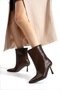 Brown Women's Boots – Thai Feather Lining, Non-Slip Sole, 7 cm Heel - 3