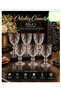Dila Model Footed Medium-Sized Goblet Glass, Coffee Color, 6 Pieces, 140 Cc Volume, 12 cm Height, 7 cm Mouth, 6 cm Rim, 5.5 cm Base. - 2